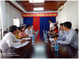 Tiếp đoàn Trung tâm Khuyến công và Xúc tiến thương mại Ninh Thuận tới tham quan và trao đổi kinh nghiệm.